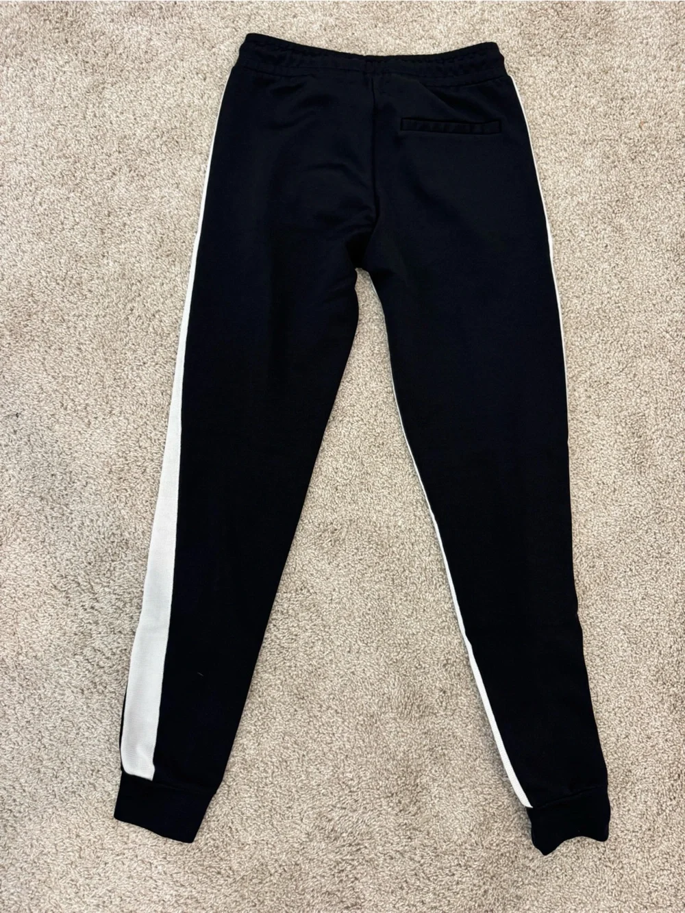 True Religion Black Joggers with White Side Stripes